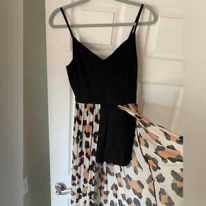 NEVER WORN without tags Leopard Print Romper with Long Skirt!